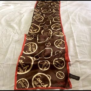 Long Coach 100% Silk Neck Scarf